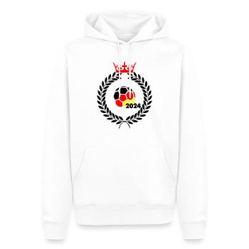 fußball deutschland 2024 - Männer Premium Bio Hoodie - Weiß - Vorne - Nico (187cm)