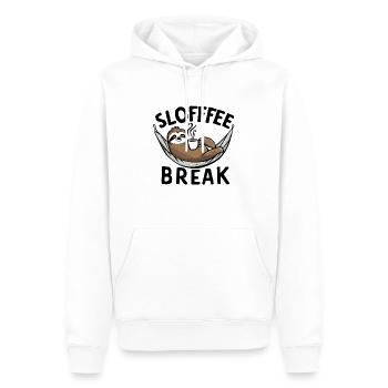 Kaffeepause Faultier Kaffee-Liebhaber Spaß - Männer Premium Bio Hoodie - Weiß - Vorne - Nico (187cm)