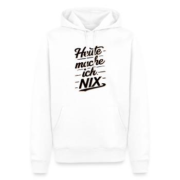 Heute Mache Ich Nix - Männer Premium Bio Hoodie - Weiß - Vorne - Nico (187cm)