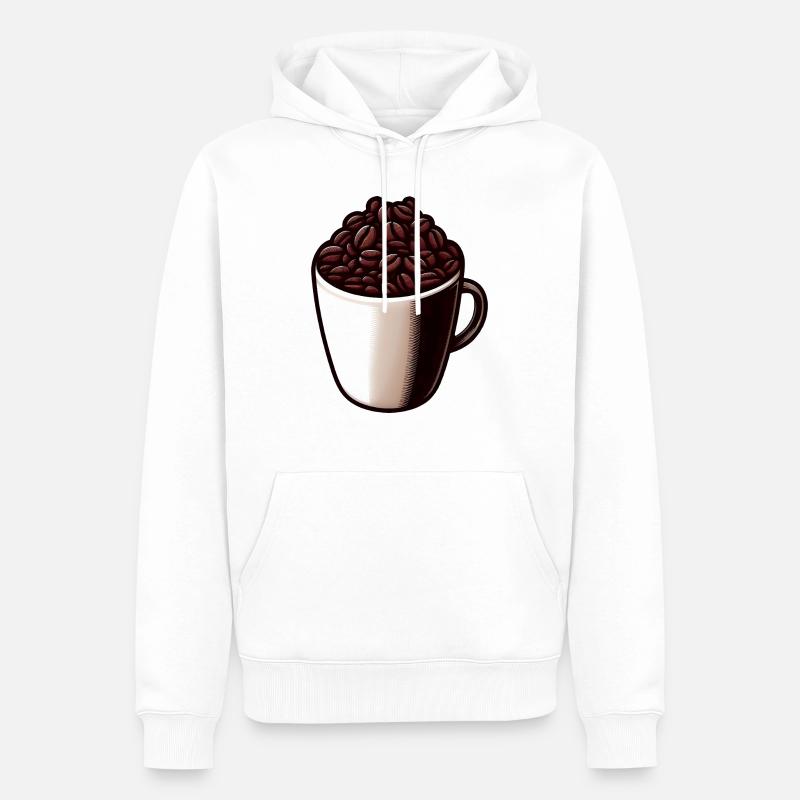 Kaffee Tee - Kaffeetasse - Tee - Männer Premium Bio Hoodie - Weiß
