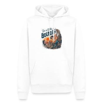 Bouldern Felsklettern Klettersport - Männer Premium Bio Hoodie - Weiß - Vorne - Nico (187cm)