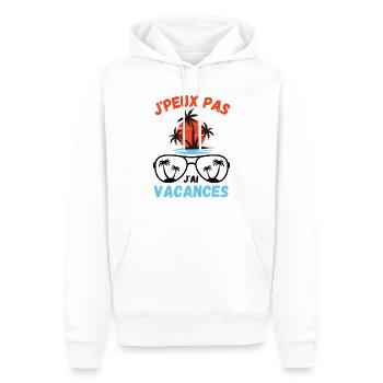 Vacances d été palmiers plage - Sweat à capuche Premium bio Homme - blanc - Devant - Nico (187cm)