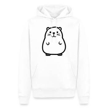 Murmeltier - Männer Premium Bio Hoodie - Weiß - Vorne - Nico (187cm)