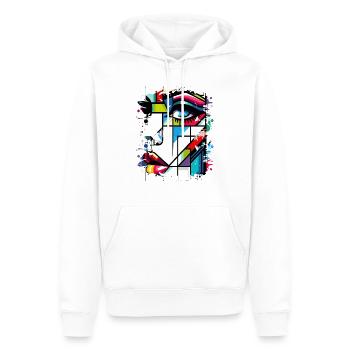 Frauen Girl Power Design Kunst Weiblicher Feminismus Symbol - Männer Premium Bio Hoodie - Weiß - Vorne - Nico (187cm)