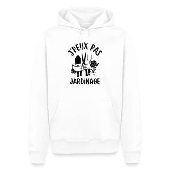 Je peux pas j ai jardinage - Sweat à capuche Premium bio Homme - blanc - Devant - Nico (187cm)