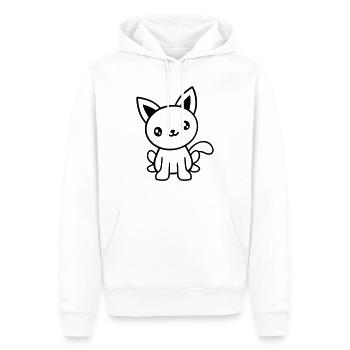 Katze Haustier Süß Niedlich Kätzchen Freundlich - Männer Premium Bio Hoodie - Weiß - Vorne - Nico (187cm)