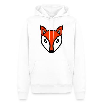 Fuchs Rotfuchs Wild Tier Schlau Wald Gesicht Kopf - Männer Premium Bio Hoodie - Weiß - Vorne - Nico (187cm)
