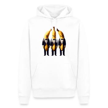 Bananen im Smoking - Männer Premium Bio Hoodie - Weiß - Vorne - Nico (187cm)