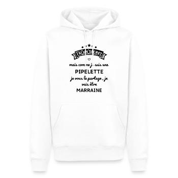 Heimliche Patin - Männer Premium Bio Hoodie - Weiß - Vorne - Nico (187cm)