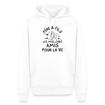 Fte des pres pre et fils - Sweat à capuche Premium bio Homme - blanc - Devant - Nico (187cm)