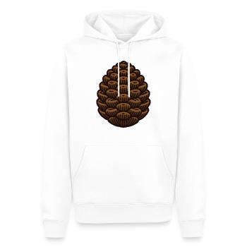 Tannenzapfen - Männer Premium Bio Hoodie - Weiß - Vorne - Nico (187cm)