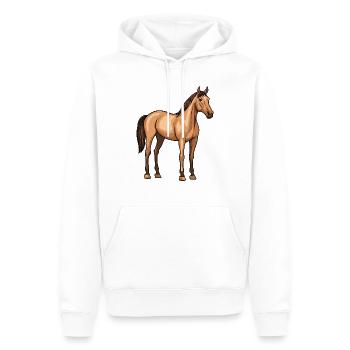 Horse - Men’s Premium Organic Hoodie - white - Front - Nico (187cm)