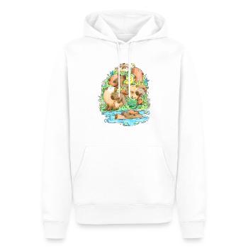 Capybara - Sweat à capuche Premium bio Homme - blanc - Devant - Nico (187cm)