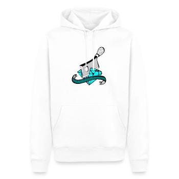 Eat the rich - Männer Premium Bio Hoodie - Weiß - Vorne - Nico (187cm)