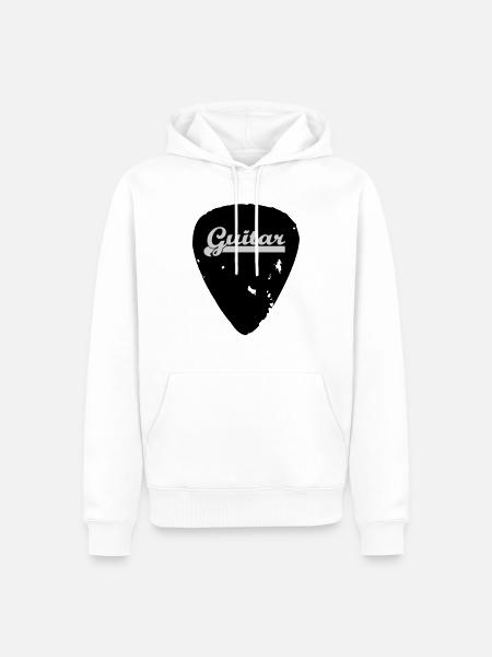 guitar - Männer Premium Bio Hoodie - Weiß