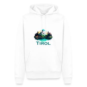 Tirol mit Berge, dem Land Tirol die Treue Alpen - Männer Premium Bio Hoodie - Weiß - Vorne - Nico (187cm)