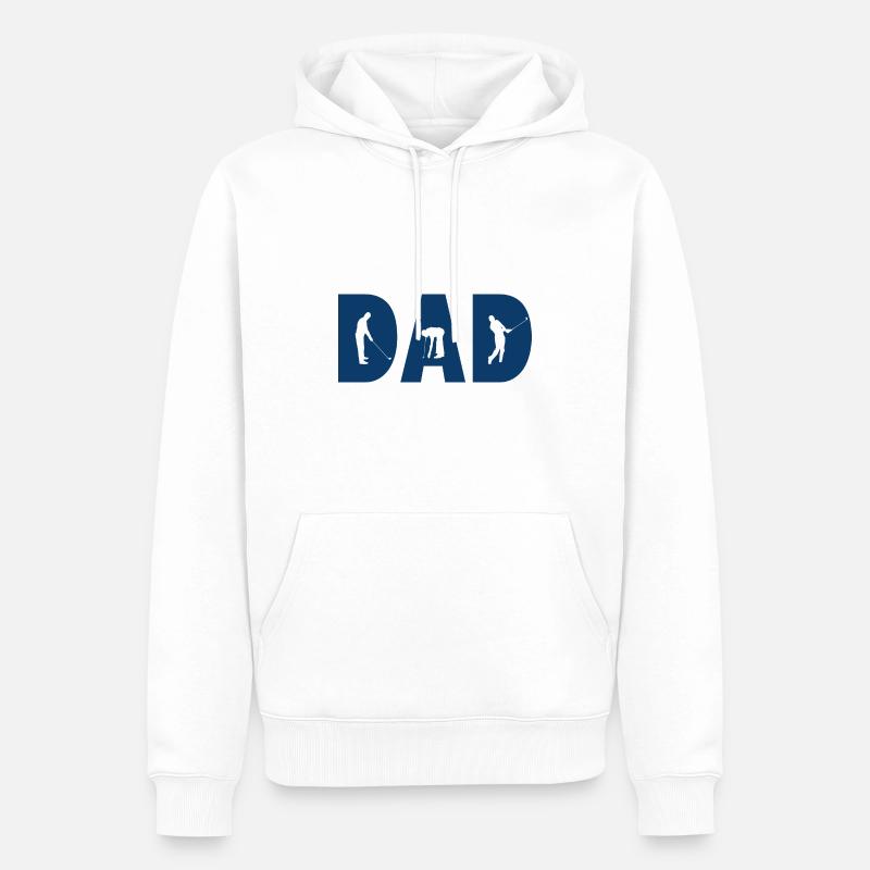 Golf Dad - Männer Premium Bio Hoodie - Weiß