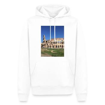 Kolosseum Außen 1 - Männer Premium Bio Hoodie - Weiß - Vorne - Nico (187cm)