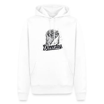 Döner Thursday Shirt - Men’s Premium Organic Hoodie - white - Front - Nico (187cm)