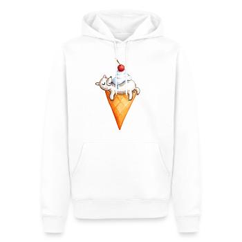 Eis Eis Baby - Eisbär - Männer Premium Bio Hoodie - Weiß - Vorne - Nico (187cm)