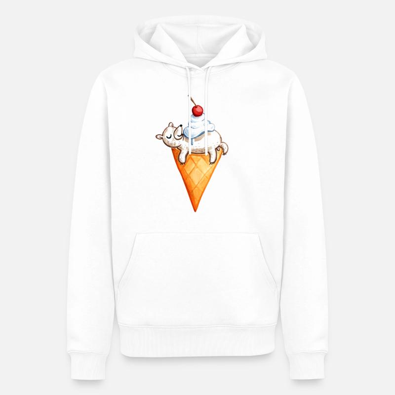 Eis Eis Baby - Eisbär - Männer Premium Bio Hoodie - Weiß
