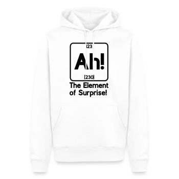 ah the element of surprise - Men’s Premium Organic Hoodie - white - Front - Nico (187cm)