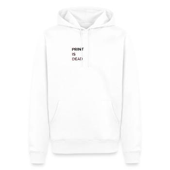 Imprimer est (nt) mort - Sweat à capuche Premium bio Homme - blanc - Devant - Nico (187cm)