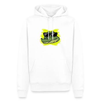 Alligator - Männer Premium Bio Hoodie - Weiß - Vorne - Nico (187cm)