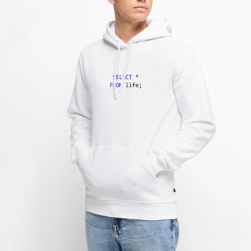 SELECT alles vom Leben- SQL-Programmierer Geschenk Männer Premium Bio Hoodie