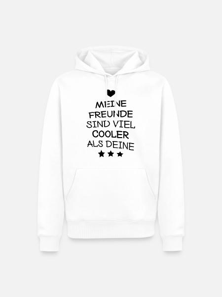 Meine Freunde - Männer Premium Bio Hoodie - Weiß