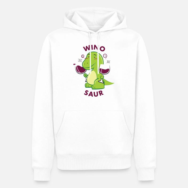 Winosaur Rex - Sweat à capuche Premium bio Homme - blanc