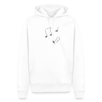 Musiknoten - Männer Premium Bio Hoodie - Weiß - Vorne - Nico (187cm)