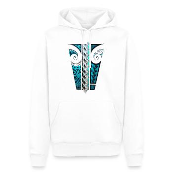Tattoo art pixels - Männer Premium Bio Hoodie - Weiß - Vorne - Nico (187cm)