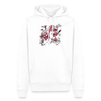mr doodle woman keith haring red - Men’s Premium Organic Hoodie - white - Front - Nico (187cm)