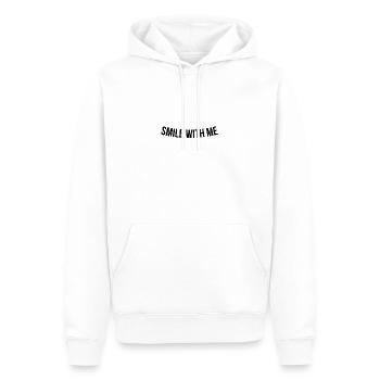 SMILE WITH ME funny face mask quote slogan gift - Männer Premium Bio Hoodie - Weiß - Vorne - Nico (187cm)