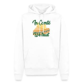Wir vertrauen auf Comté - Männer Premium Bio Hoodie - Weiß - Vorne - Nico (187cm)