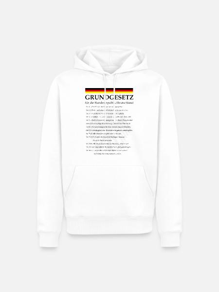 Grundgesetz mit Artikeln - Männer Premium Bio Hoodie - Weiß