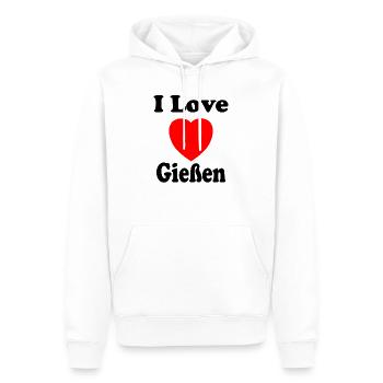 I love Giessen - Männer Premium Bio Hoodie - Weiß - Vorne - Nico (187cm)