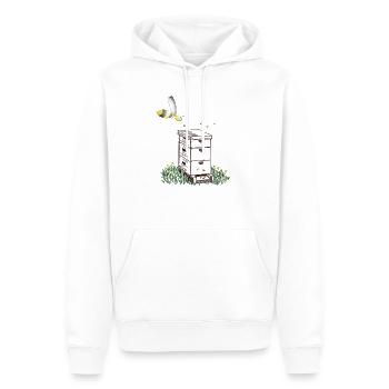 Beekeeper honeybee bee with stick - Men’s Premium Organic Hoodie - white - Front - Nico (187cm)