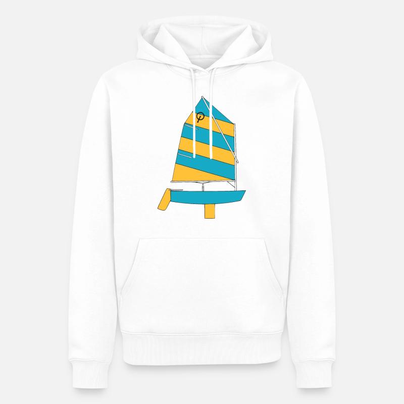 Optimist - Männer Premium Bio Hoodie - Weiß