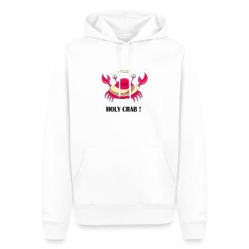 Crabe sacré drôle - Sweat à capuche Premium bio Homme - blanc - Devant - Nico (187cm)
