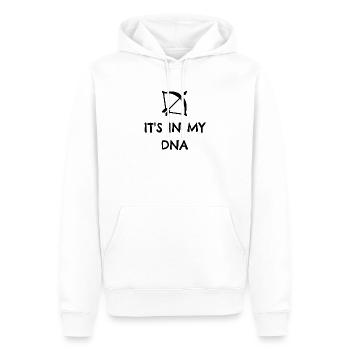 Bogenschießen: Es ist in meiner DNA - Männer Premium Bio Hoodie - Weiß - Vorne - Nico (187cm)