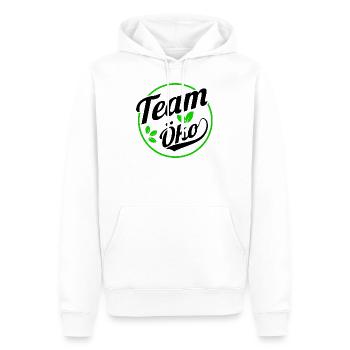 Team Öko – Bio Umwelt Natur Grün - Männer Premium Bio Hoodie - Weiß - Vorne - Nico (187cm)