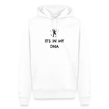 Escalade: C’est dans mon ADN - Sweat à capuche Premium bio Homme - blanc - Devant - Nico (187cm)
