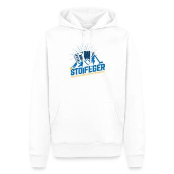 Stoifeger classic - Männer Premium Bio Hoodie - Weiß - Vorne - Nico (187cm)