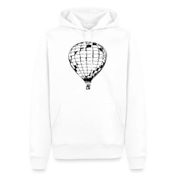 Ballon géométrique à air chaud - Sweat à capuche Premium bio Homme - blanc - Devant - Nico (187cm)