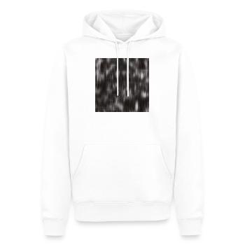 Black & White Motion Blur Abstract Lover Gift - Men’s Premium Organic Hoodie - white - Front - Nico (187cm)