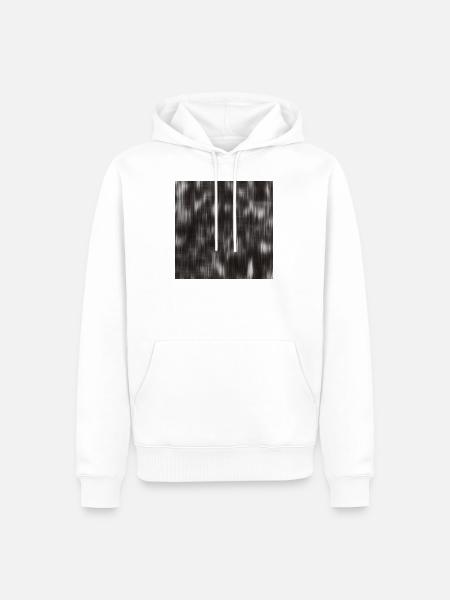 Cadeau abstrait d’amant abstrait de flou de mouvement noir et blanc - Sweat à capuche Premium bio Homme - blanc
