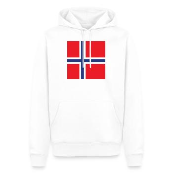 Drapeau de la Norvège - Cadeau norvégien de fierté - Sweat à capuche Premium bio Homme - blanc - Devant - Nico (187cm)
