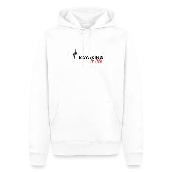 Le kayak, c’est la vie. - Sweat à capuche Premium bio Homme - blanc - Devant - Nico (187cm)